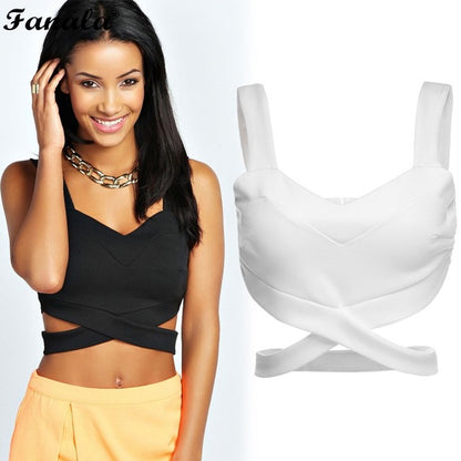 Women Bra Bustier Sexy Seamless Bra Crop Top Tank Tops Corset Clubwear Plus Size S-L Black White Fashion Drop shipping