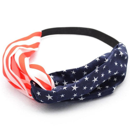 Women American Flag Sporting Sweatband Stretch Headband Hair Band Hairbands Bandana Headwrap Girls Hair Accessories