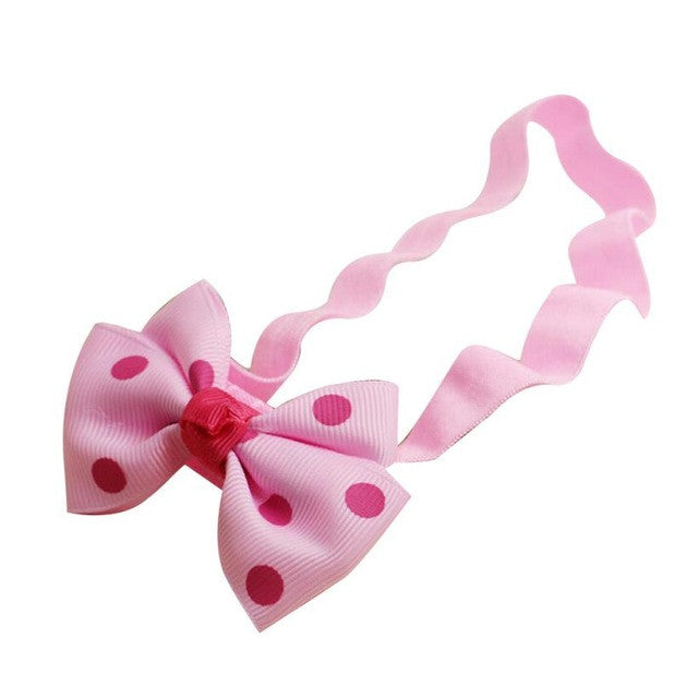 2~18 months Kids Fashionable  Girl hair accessories Hairband  Elastic Bowknot Headwear #LSN